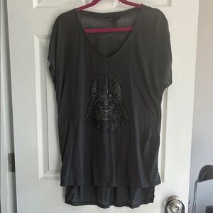 Star Wars Darth Vader Women's Black Graphic Top M